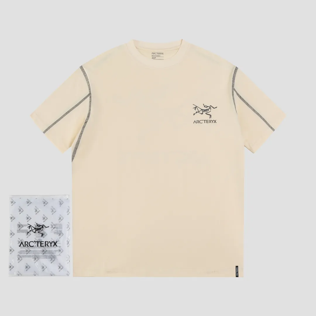 Ayc Teryx （ F 4） 2024FW T LOGO Premium 32s Same Style ： Yellow Pink White Size：XS S M L